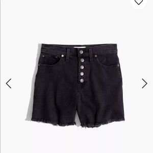 Madewell black denim shorts, size 29